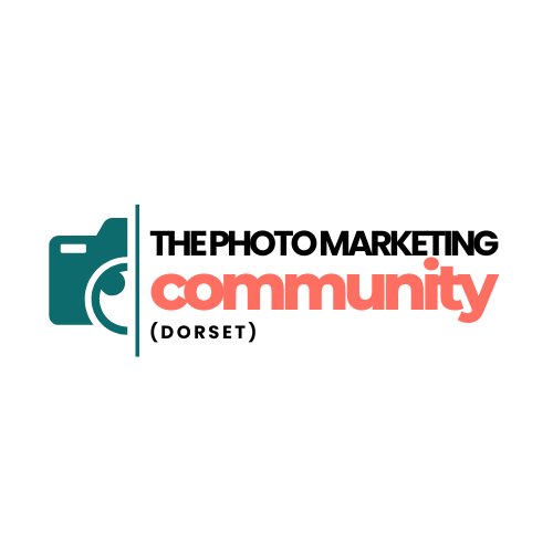 Photo marketing community logo white background