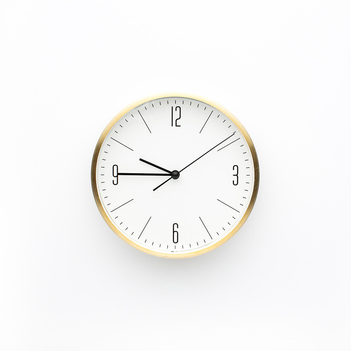 Clock on a white wall