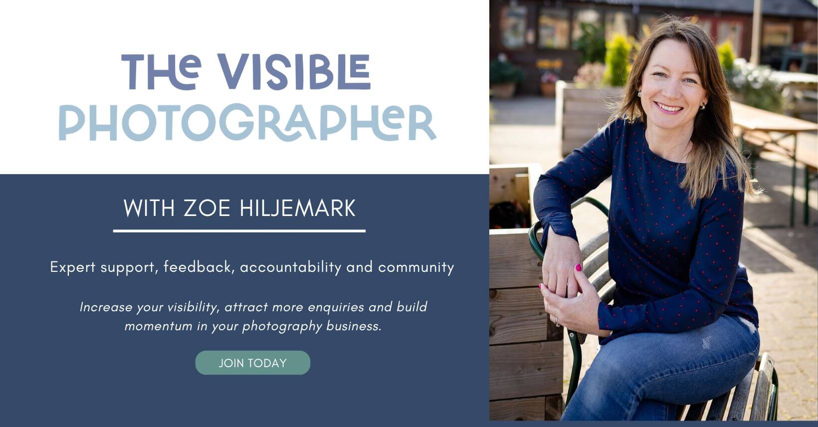 The Visible Photographer accountability and mentoring membership with Zoe Hiljemark 