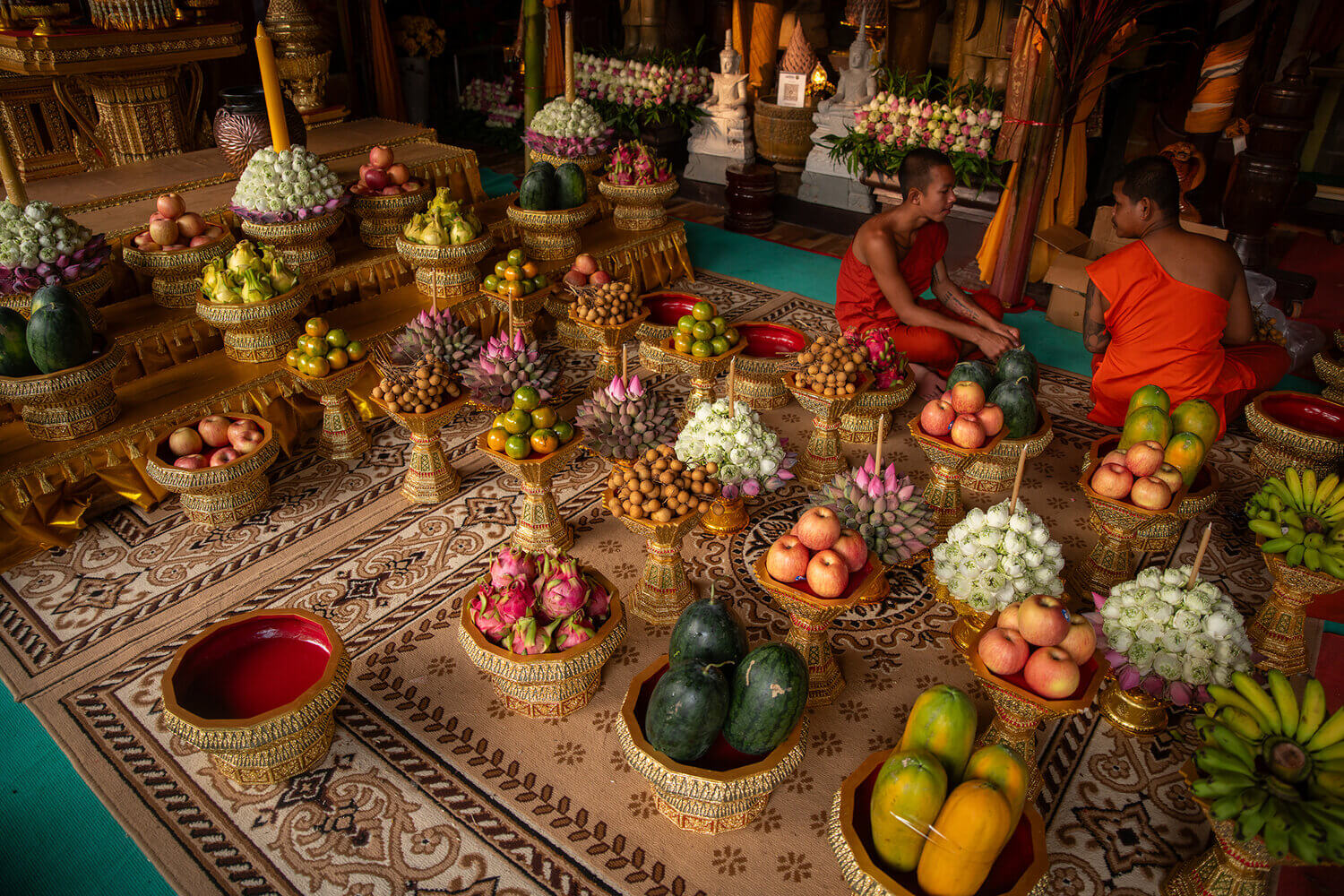 Buddhist offerings by photographer Ryan Kost